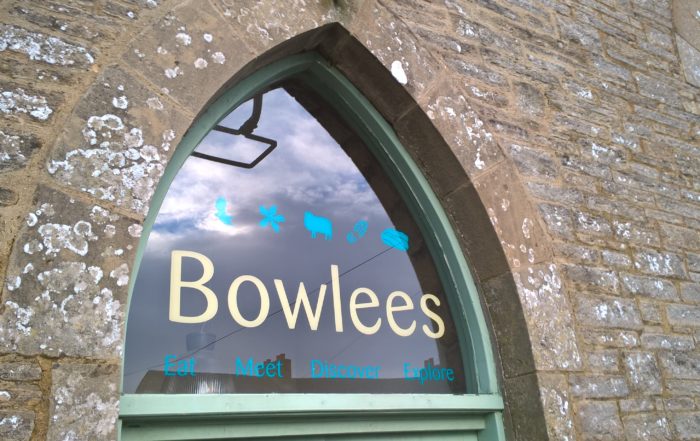 Bowlees Visitor Centre window