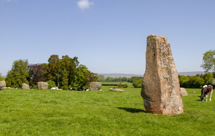 Image of the stone circle Long Meg and her daughters