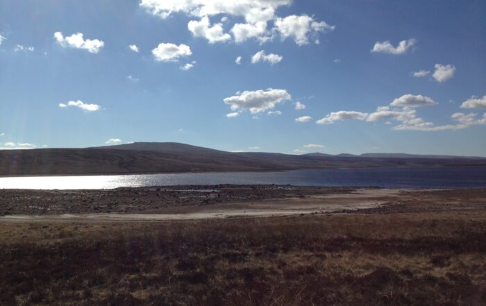 Cow Green Reservoir in the sunshine