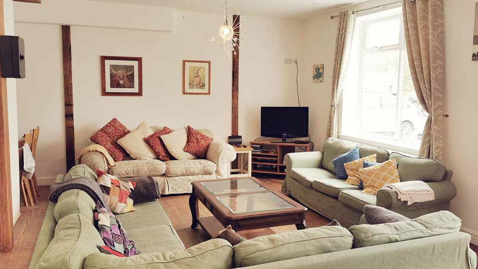 Communal seating in the Allendale Bunkhouse, Allendale