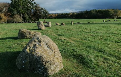 Photograph of stone circle in a field
