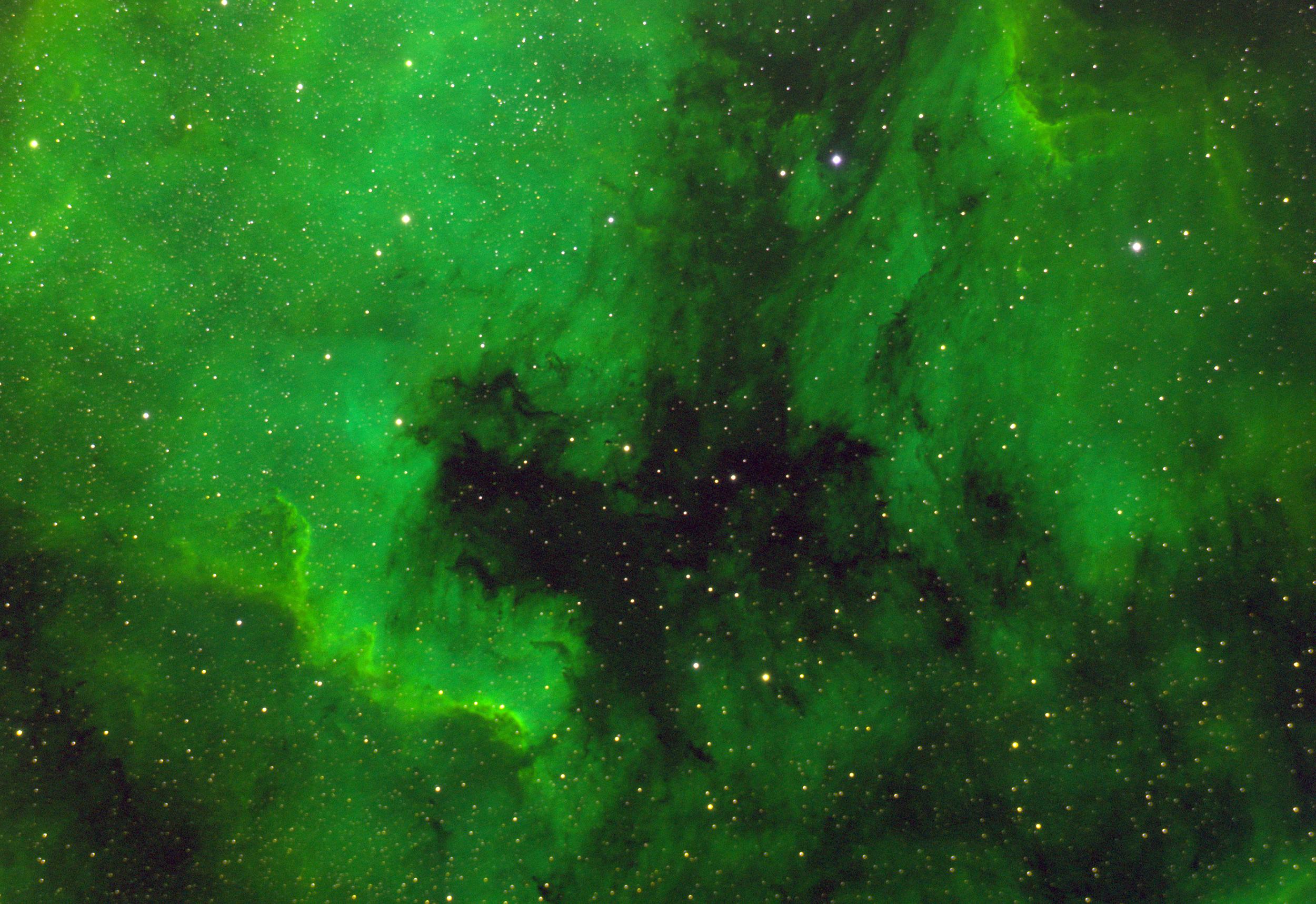 green North American Nebula