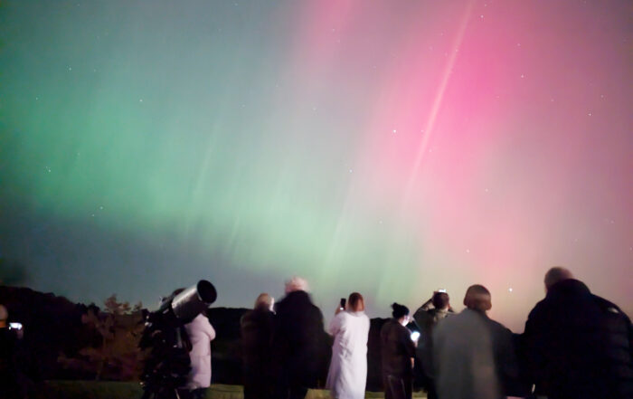 People looking at Northen Lights