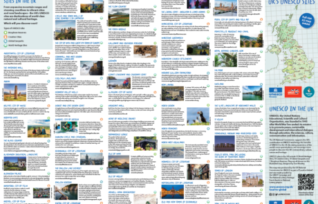 UNESCO map places Illustrated list of UNESCO designated places in the UK