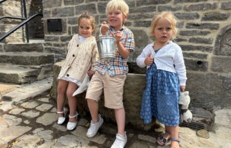 Isaacs Well restoration project 3 of the youngest donors celebrate