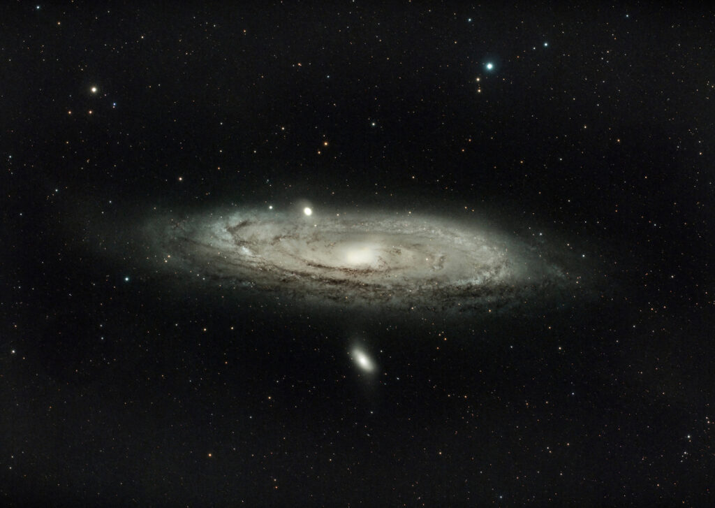 A swirling mass of stars form the Andromeda Galaxy.